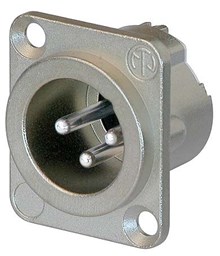 Toon details voor Neutrik XLR3 chassisdeel male (NC3MD-LX) Afbeelding van Neutrik XLR3 chassisdeel male (NC3MD-LX)