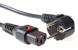 Show details for IEC locking Euro cable 2 Meters Picture of IEC locking Euro cable 2 Meters