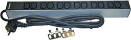 Toon details voor 19 inch 1HE 12 voudige C13 (euro female) aansluitdoos Afbeelding van 19 inch 1HE 12 voudige C13 (euro female) aansluitdoos