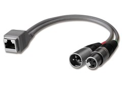 Afbeelding van Angry Audio RJ45 Female naar een XLR3 Male & XLR3 Female 20cm adapter