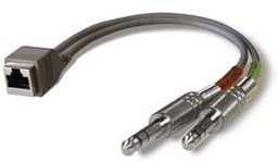 Show details for Angry Audio RJ45 Female to Dual TRS (1/4") Male 8" adapter Picture of Angry Audio RJ45 Female to Dual TRS (1/4") Male 8" adapter