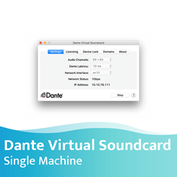 Afbeelding van Audinate Dante Virtual Soundcard (DVS) - enkele machine licentie