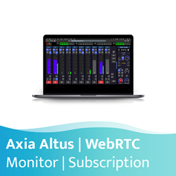 Toon details voor Axia Altus WebRTC monitor licentie - abonnement (12 maanden) Afbeelding van Axia Altus WebRTC monitor licentie - abonnement (12 maanden)