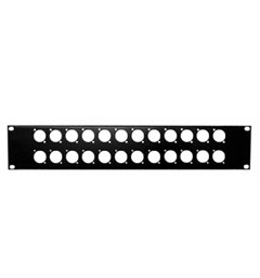 Picture of 19" panel 2u with 24 holes for XLR connectors