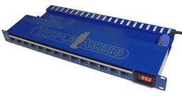 Afbeelding van Triple Audio Euro Power Distributie unit 230Vac + Ampere Meter
