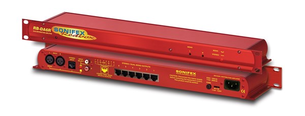 Afbeelding van Sonifex Redbox RB-DA6R 6-voudige stereo distributie versterker RJ45