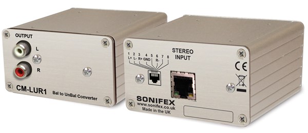 Afbeelding van Sonifex CM-LUR1 - Balanced naar Unbalanced Audio Converter RJ45 naar Phono