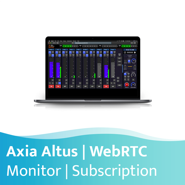 Afbeelding van Axia Altus WebRTC monitor licentie - abonnement (12 maanden)