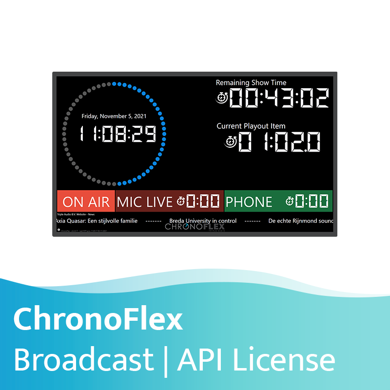 Afbeelding van ChronoFlex Broadcast - API licentie