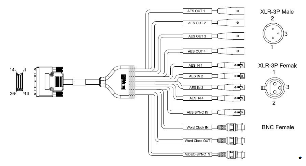 Afbeelding van Digigram Kabel voor  LoLa AES 1-4/s (voor LoLa881 range en LoLa16161 range)