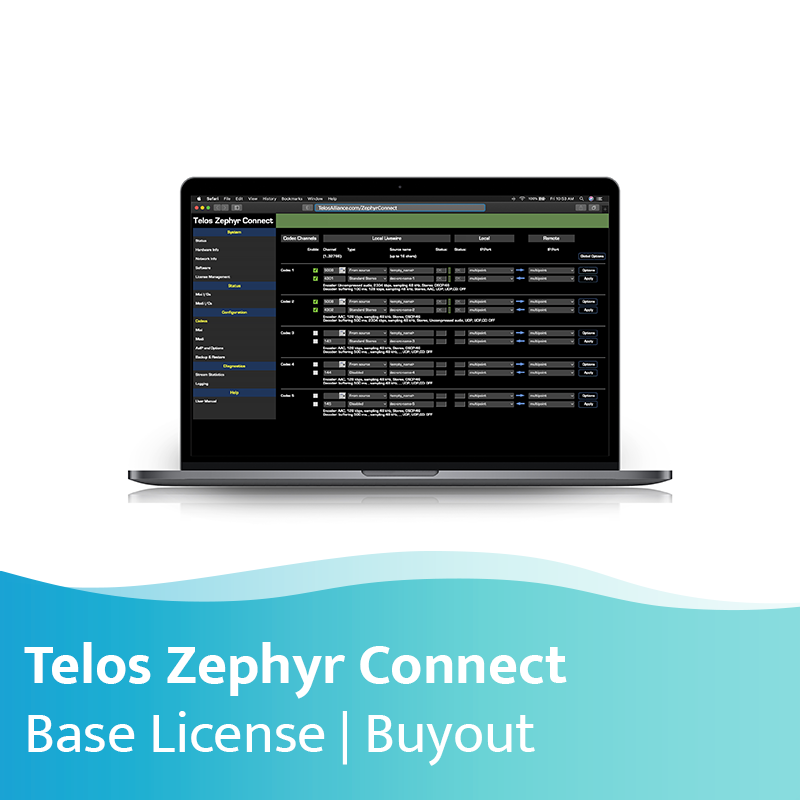 Picture of Telos Zephyr Connect Base License Buyout