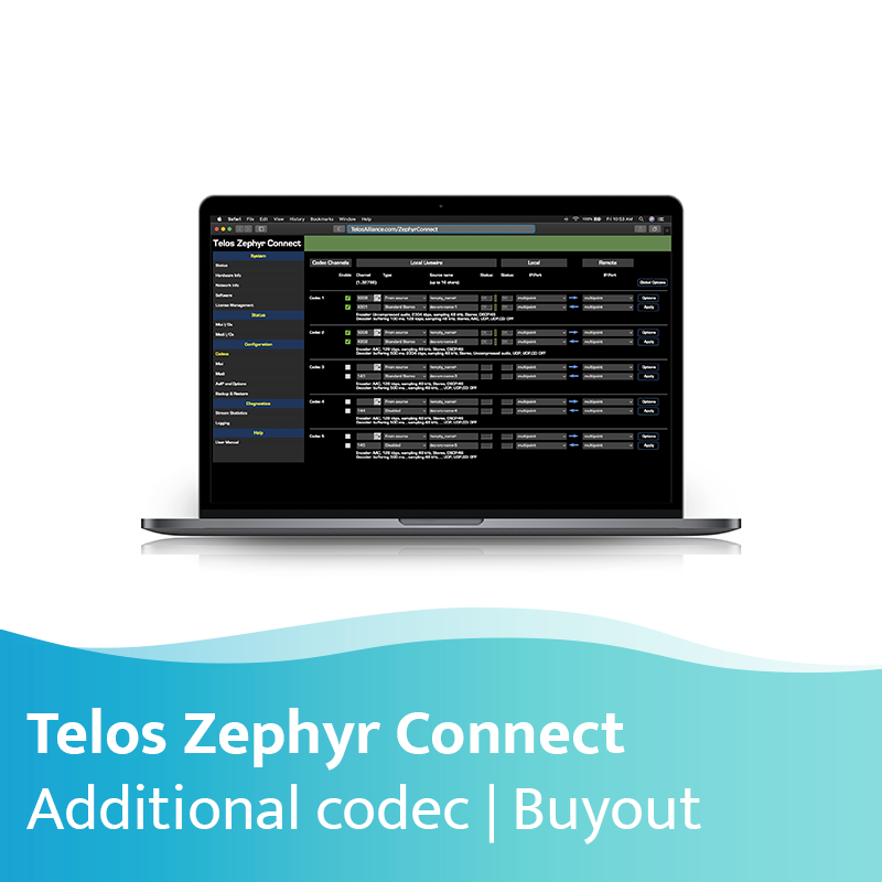 Afbeelding van Telos Zephyr Connect Additional Codec Buyout