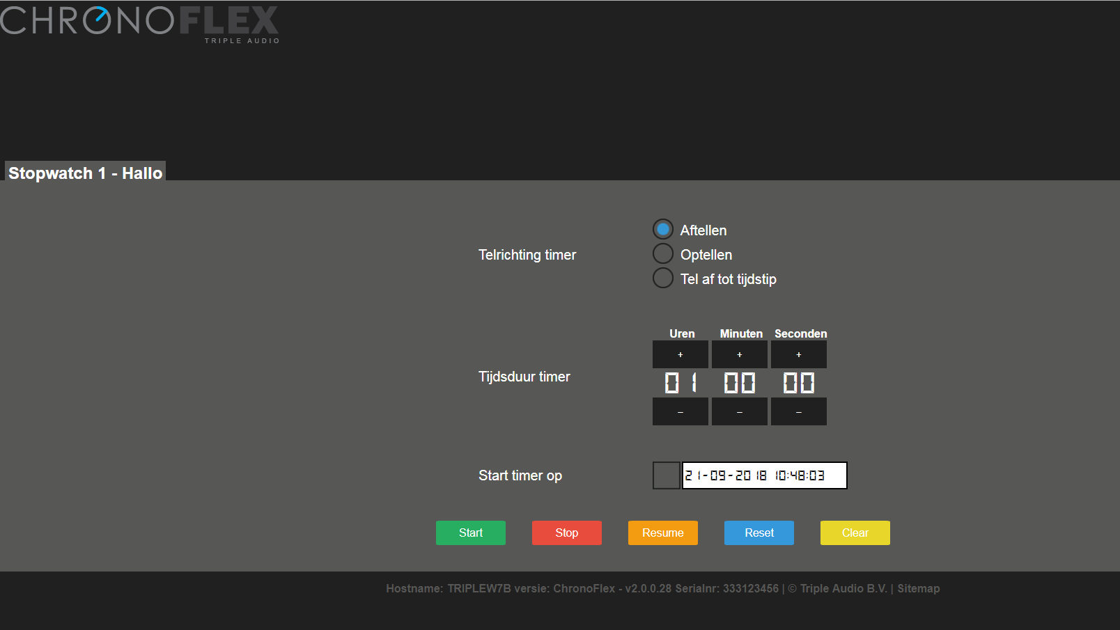 ChronoFlex timer