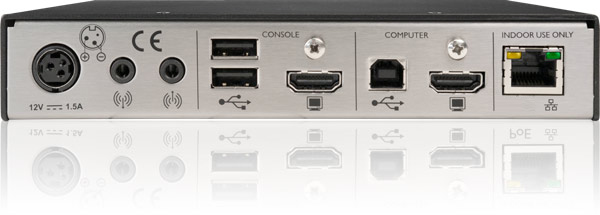 ADDERLink XDIP-IEC IP KVM Extender achterkant poorten