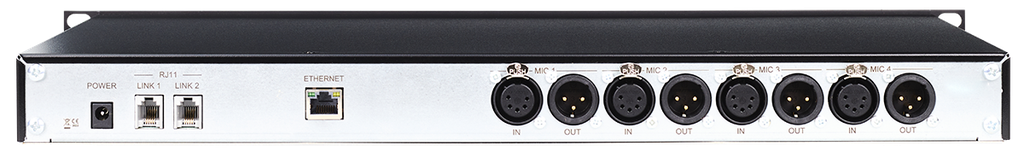 AeroAudio MOS QUATRO IP- Microfoon OnAir switch achterkant