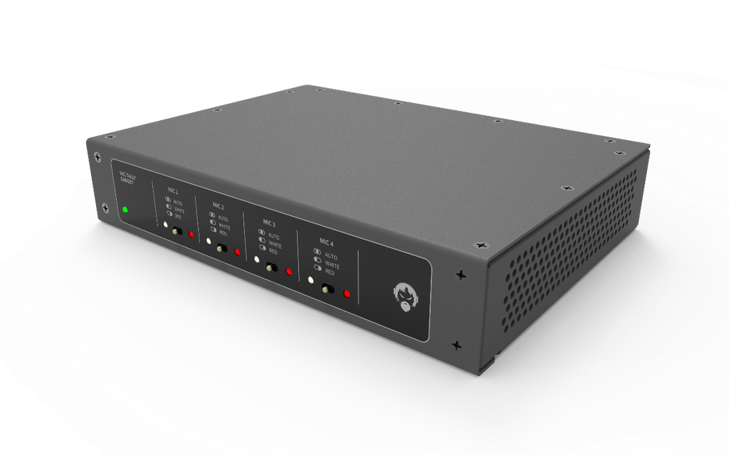 Angry Audio Mic Tally Gadget - Front