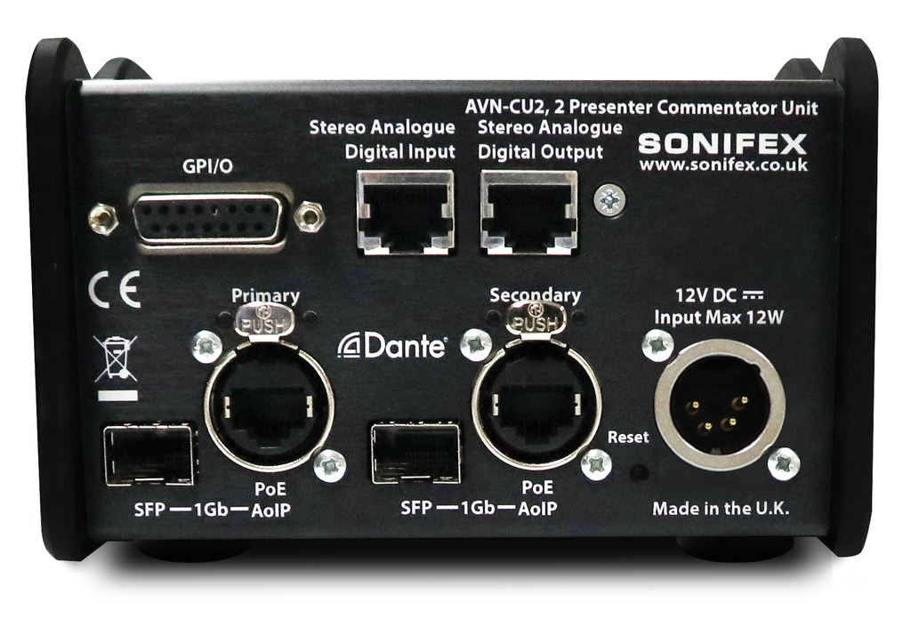 Sonifex AVN-CU2-DANTE - Back
