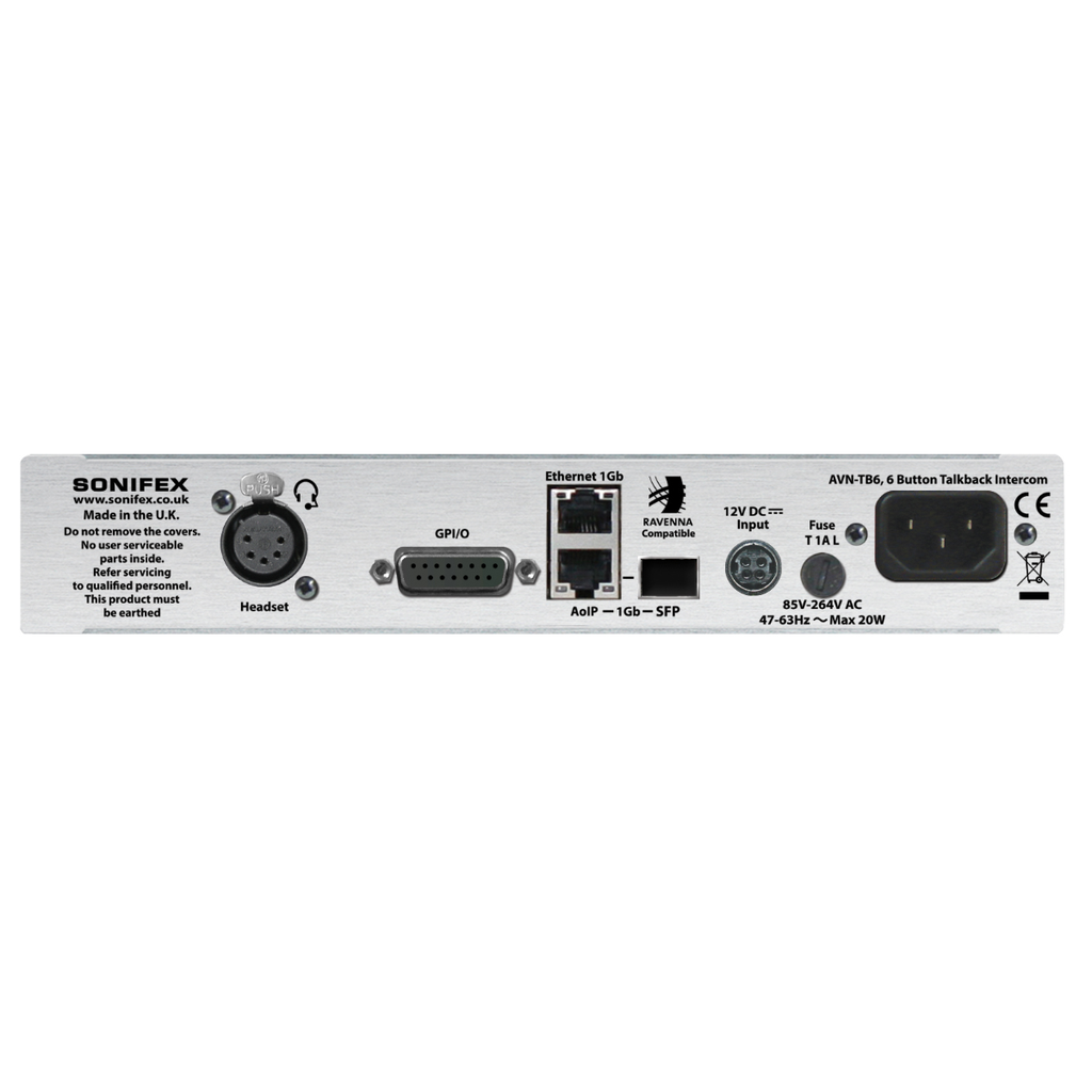 Sonifex AVN-TB6 rear