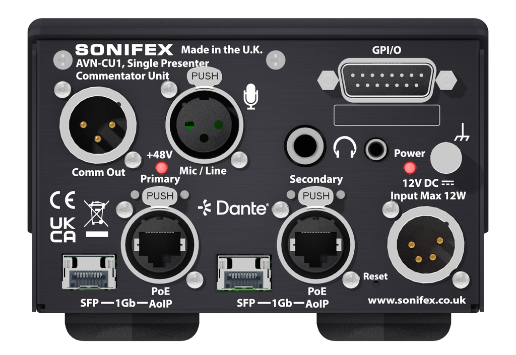 Sonifex AVN-CU1-DANTE - Back