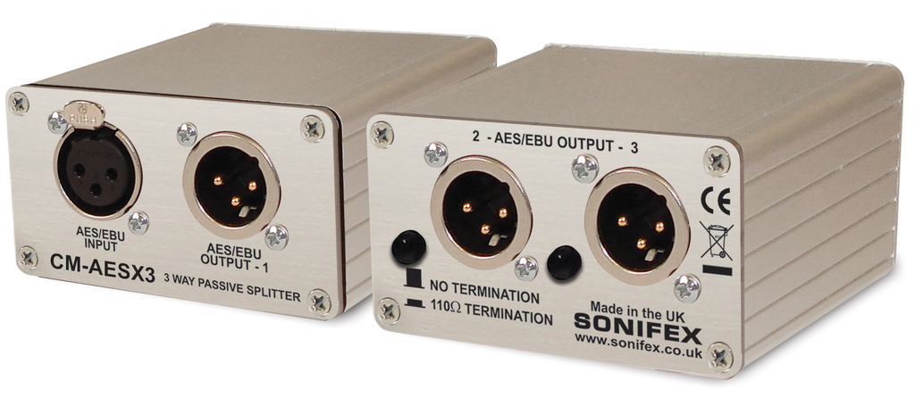 Sonifex CM-AESX3 audio distributie passief XLR
