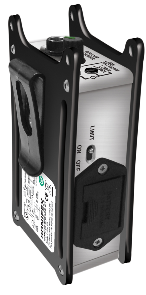 Sonifex CM-BHA Belt Pack hoofdtelefoon versterker met limiter+speaker