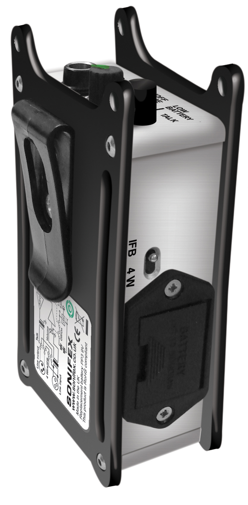 Sonifex CM-BH4WX Belt-Pack 4-Wire headphone Amp on XLR4