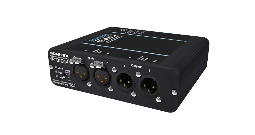 Sonifex AVN-DIO14 Dante to XLR Analog Stereo Input & Output