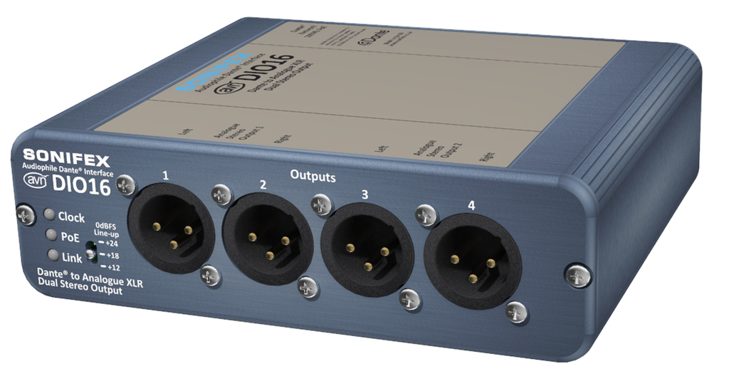 Sonifex AVN-DIO16 - Dante to 4 Analogue XLR Outputs