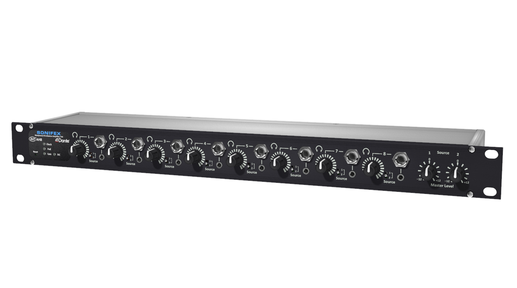 Sonifex AVN-AH8 - 8 stereo channel analog headphone amplifier Dante-interface, PoE