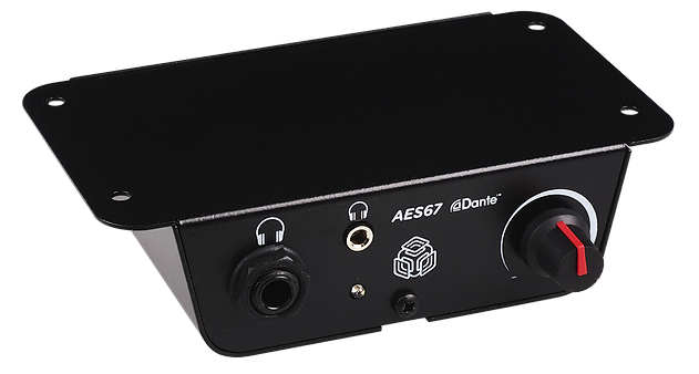 AeroAudio HP AMP Dante/AES67 - Hoofdelefoon versterker Dante/AES67 met PoE (table mount)