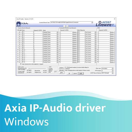 Axia IP-Audio Driver for Windows
