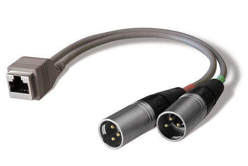[ADAPT-XLRMD] StudioHub RJ45 Female naar twee XLR3 Male 20cm adapter