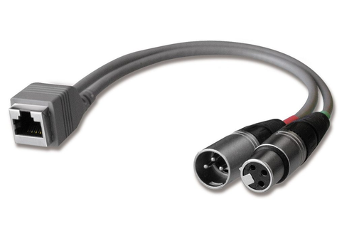 [ADAPT-XLRMF] StudioHub RJ45 Female to one XLR3 Male & XLR3 Female 20cm adapter