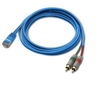 [CABLE-RCAM] StudioHub RJ45 Male naar twee RCA Male 1,8m adapter kabel