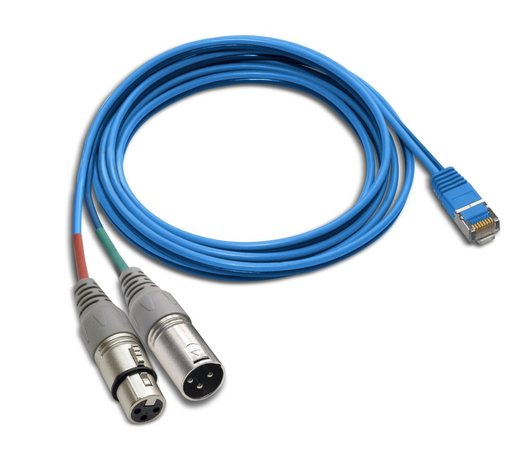 [CABLE-XLRMF] StudioHub RJ45 Male naar één XLR3 Male & XLR3 Female 1,8m adapter kabel
