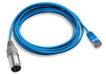 [CABLE-XLRMS] StudioHub RJ45 Male naar één XLR3 Male 1,8m adapter kabel