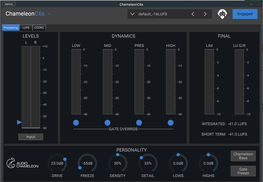Angry Audio Chameleon C6s - Software Audio Processor