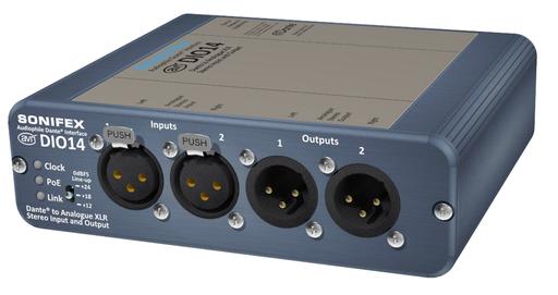 [AVN-DIO14] Sonifex AVN-DIO14 Dante naar XLR Analoog Stereo Ingang & Uitgang