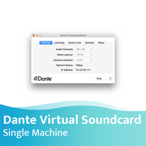 [DVS-TK-RES] Audinate Dante Virtual Soundcard (DVS) - enkele machine licentie