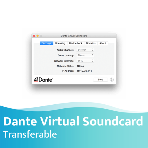 [DVS-TK-003] Audinate Dante Virtual Soundcard (DVS) - overdraagbare licentie
